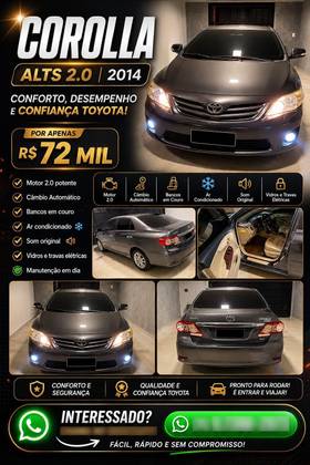 TOYOTA COROLLA 2.0 ALTIS 16V FLEX 4P AUTOMÁTICO TOYOTA COROLLA 2.0 ALTIS 16V FLEX 4P AUTOMÁTICO